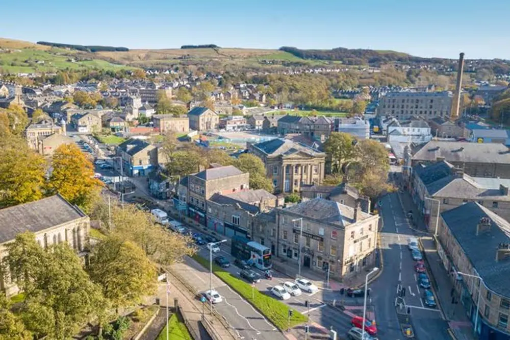 Aerial view over Rossendale, Lancashire